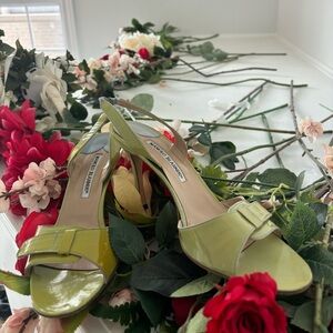 Vintage Manolo Blahnik Green Heels